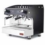 Espressor profesional 2 grupuri semiautomat Diamond COMPACT/2PB, negru | 2.7 kW, Dim: 475x563x530 mm