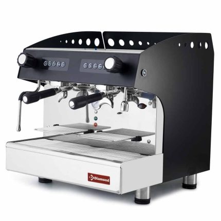 Espressor profesional 2 grupuri automat Diamond COMPACT/2EB, negru | 2.7 kW, Dim: 475x563x530 mm
