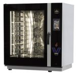 Cuptor profesional combi convecție și abur Vesta 0G1011T_GAS, 10 tăvi GN 1/1, gaz Touch Screen 7 inch, Italia