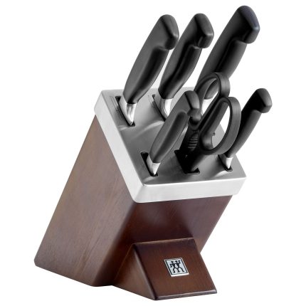 ZWILLING | VIER STERNE - Bloc de cuțite cu ascuțire automată, 7 bucăți.