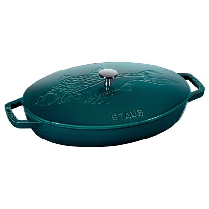 STAUB | SPECIALITIES - Tavă de cuptor cu capac - ovală - 330mm - fontă - La-Mer