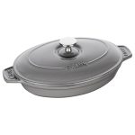 STAUB | SPECIALITIES - Farfurie pentru cuptor cu capac - ovală - 230mm - fontă - gri grafit