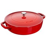 PRAF | BRAISERS - Prăjitor cu structură de picătură Chistera - 240 mm - Fontă - Roșu cireș