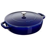 PRAF | BRAISERS - Prăjitor cu structură Chistera Drop - 280 mm - Fontă - Albastru închis
