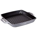 PRAF | GRIL PANS - Tigaie grill - 280x280mm - fonta - gri grafit