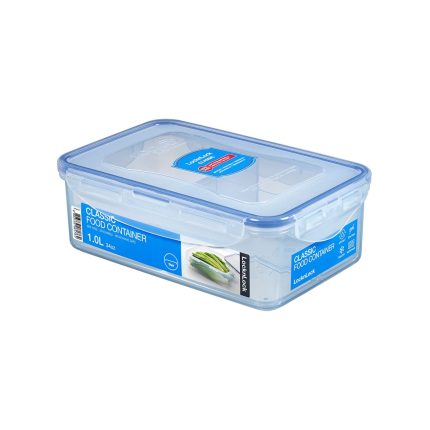 (6 bucăți) LocknLock | Cutie multifuncțională Classic - 1 litru - cu grilă de scurgere - transparentă