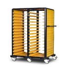Cărucior inox profesional pentru transport tăvi Pimak G.ST.150.D.2