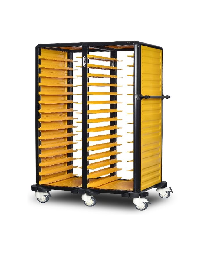 Cărucior inox profesional pentru transport tăvi Pimak G.ST.150.D.2