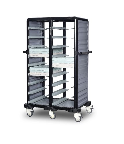 Cărucior inox profesional pentru transport tăvi Pimak G.TT.18.D.2