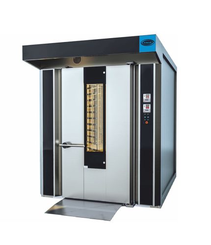 Cuptor rotativ profesional de panificaИ›ie cu cДѓrucior pe gaz Pimak PMK100