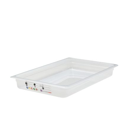 (6 bucăți) CAMBRO | SafeTrak - Recipiente din polipropilenă GN 1/1 - Lăptos - Înălțime: 65mm