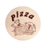 Farfurie pentru pizza din lemn de arțar - Ø 300 mm - cu motiv gravat