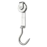 galvanizat Scripete with inox alimentar CÂrlig, wheel Ø 80 cu rulment cod.87A Lonatini, Italia