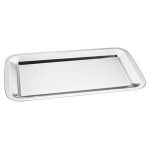 Rectangular 18/8 inox alimentar TavĂ for butcher shops cod.100 Lonatini, Italia