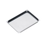 Rectangular 18/8 inox alimentar TavĂ with edge cod.154 Lonatini, Italia