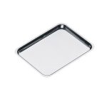 Rectangular 18/8 inox alimentar TavĂ without edge cod.154A Lonatini, Italia