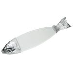 Salmon-colored polyethylene TocĂtor polietilenĂ in white color with chrome tail head inserts cod.183 Lonatini, Italia