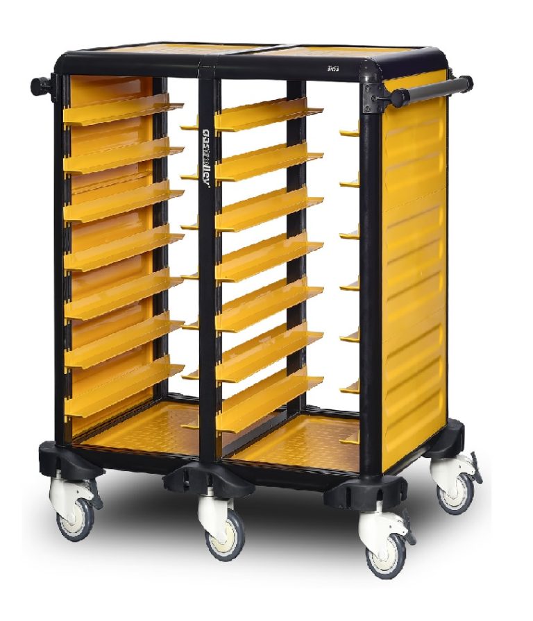 Cărucior inox profesional pentru transport tăvi Pimak G.ST.75.D.2