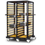Cărucior inox profesional pentru transport tăvi Pimak G.GN.150.D.2