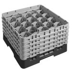 CAMBRO | CAMRACK® - Coș spălător de sticlă 1/1 cu 5 extensii - 500x500mm - 20 compartimente - Negru