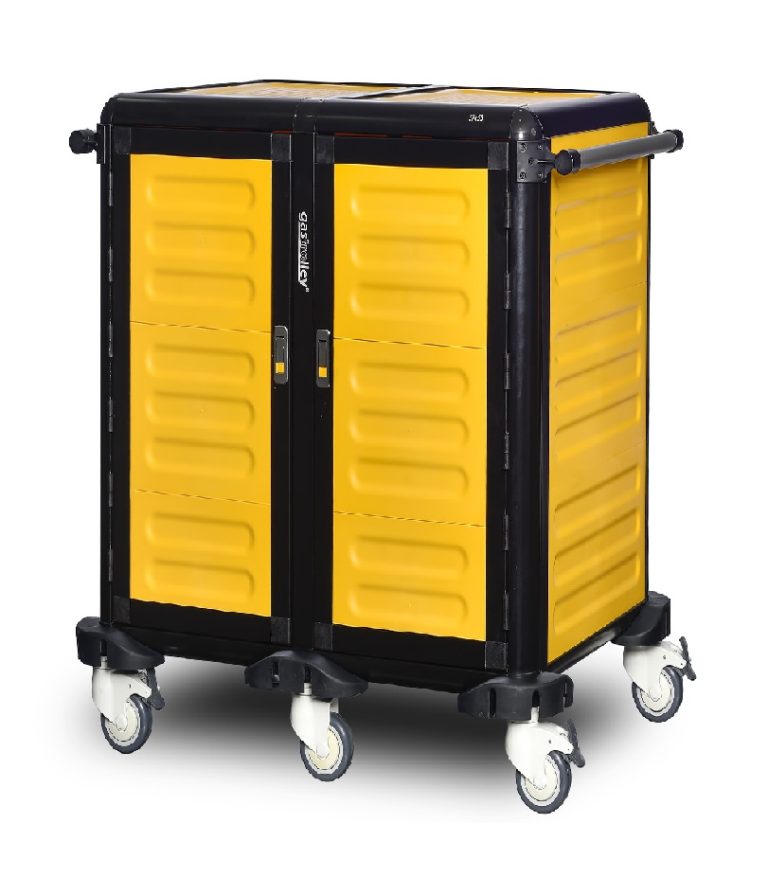 Cărucior inox profesional pentru transport tăvi Pimak G.ST.75.D.4