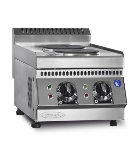 Plită profesională electrică de banc Pimak 60S-M068E | 4.0 kW, 400V, Dim: 40x60x30 cm