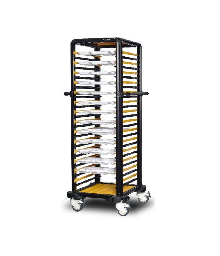 Cărucior inox profesional pentru transport tăvi Pimak G.SS.150.D.1