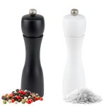 (6 bucăți) PEUGEOT | TAHITI - Râșniță pentru sare și piper - Lemn - Negru / Alb mat - Înălțime: 200 mm
