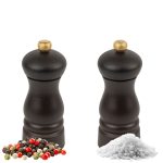 (6 bucăți) PEUGEOT | CLERMONT - Râșniță pentru sare și piper - Lemn - Ciocolată - Înălțime: 130 mm