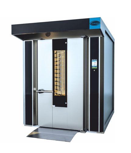 Cuptor rotativ profesional de panificaИ›ie cu cДѓrucior electric Pimak PMK250E
