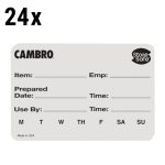 (24 bucăți) CAMBRO | Etichete de rotație StoreSafe® - 250 etichete per rolă