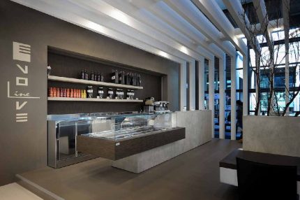 Linie completa bar si cafenea Best Cold seria Acqua Marina cu masa frigorifica si blat inox, Italia