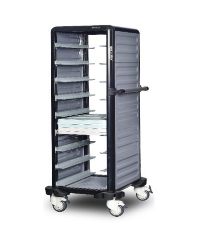 Cărucior inox profesional pentru transport tăvi Pimak G.TT.09.S.1