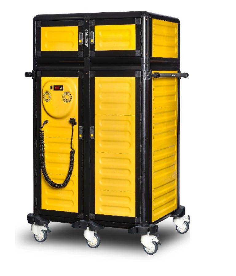 Cărucior inox profesional pentru transport tăvi Pimak G.MD.100.25.D