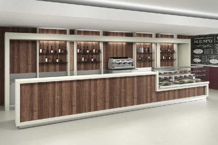 Mobilier profesional bar si gelaterie Best Cold seria Gemma, blat de lucru granit/inox, Italia