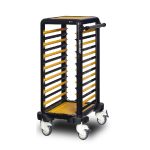 Cărucior inox profesional pentru transport tăvi Pimak G.GN.75.S.1