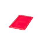 (6 bucăți) CAMBRO | SafeTrak - Capac din polipropilenă GN 1/3 - Roșu