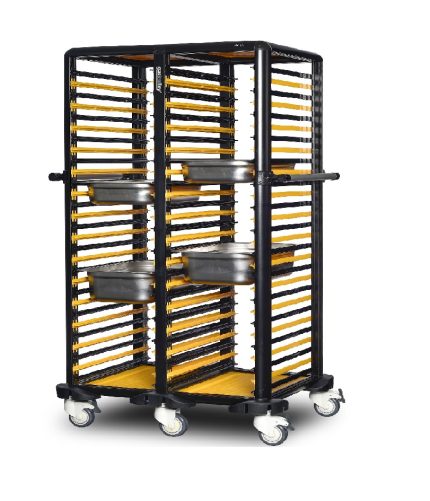 Cărucior inox profesional pentru transport tăvi Pimak G.GN.150.D.1