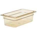(6 bucăți) CAMBRO | H-PAN™ Recipiente GN rezistente la căldură 1/3 - Chihlimbar - Adâncime 100 mm