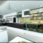 Mobilier bar cu front piatra naturala si baze inox refrigerate Best Cold seria Stonage, Italia
