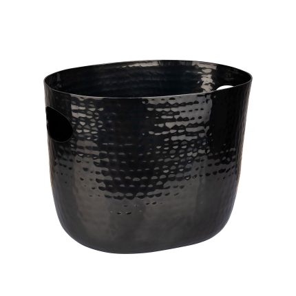 Frapieră - aluminiu - 3,9 litri - negru - cu mânere laterale, suprafață ciocănită