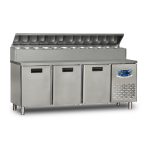 Masă frigorifică profesională pentru pizza cu vitrină ingrediente Pimak 22TBF3S-PA70