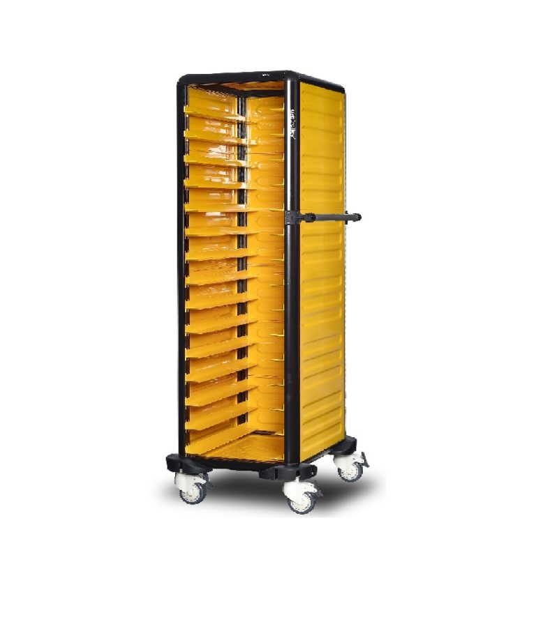 Cărucior inox profesional pentru transport tăvi Pimak G.ST.150.S.3