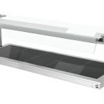 Placă de încălzire încorporabilă – 1800 mm – 5x GN 1/1 – 2,25 kW – cu paravan de protecție din sticlă