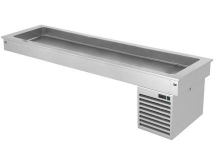 Vitrină frigorifică incorporabilă – 2100 mm – +2 până la +8 °C – 6x GN 1/1 – 410 W