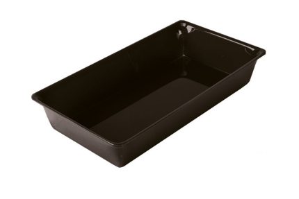 Tavă dreptunghiulară de prezentare – plastic – 265 x 487 x 80 mm – negru