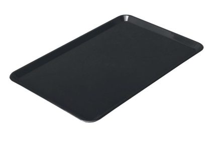 Placă de prezentare dreptunghiulară – plastic – 420 x 280 x 15 mm – negru