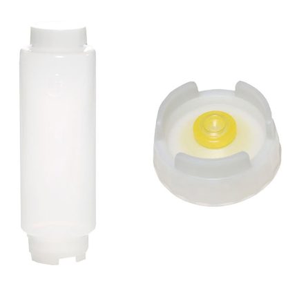 (6 buc) Sticlă dozatoare pentru sosuri - 946 ml - cu supapă anti-picurare