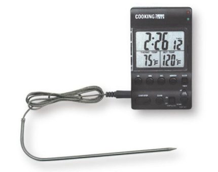 Termometru digital pentru cuptor cu sondă - cu timer - sondă 165 mm - interval de măsurare -30/+200 °C - cu alarmă de temperatură