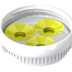 (6 bucăți) Membrană cu trei orificii – medie – pentru sticle cu pompă și dozatoare